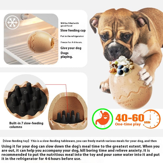 Juguete Comedero Lento Resistente para Perros - Forma de Huevo de Dinosaurio - Image 10