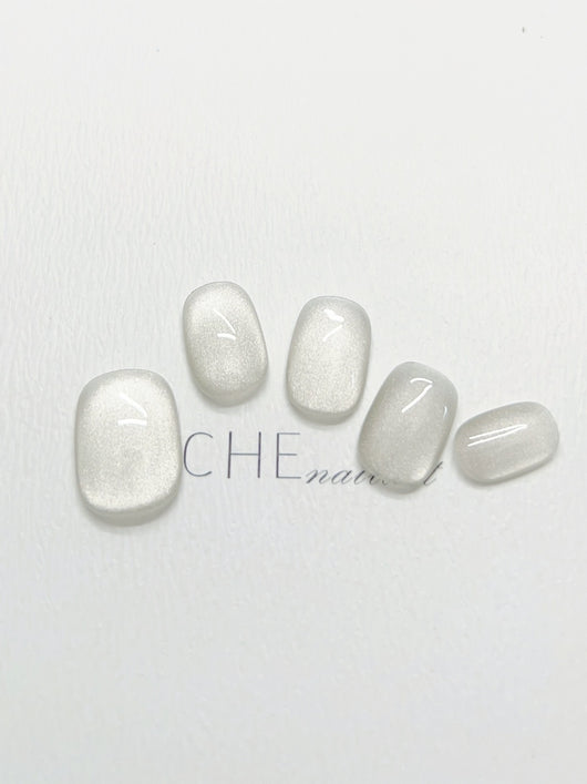 Uñas Postizas Efecto Ojo de Gato Blanco - Diseño Artesanal Hada Niche - Image 12