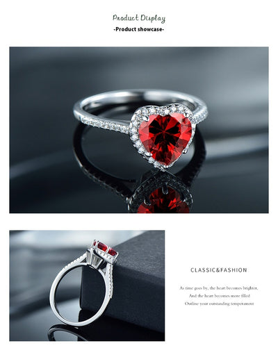 Anillo de Plata S925 Diamante Amor para Mujer Estilo Europeo y Americano - Image 37
