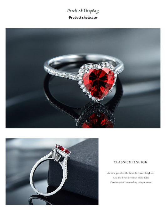 Anillo de Plata S925 Diamante Amor para Mujer Estilo Europeo y Americano - Image 37