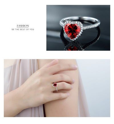 Anillo de Plata S925 Diamante Amor para Mujer Estilo Europeo y Americano - Image 40