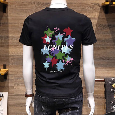 Camiseta Retro de Algodón para Hombre Talla Grande Verano - Image 9
