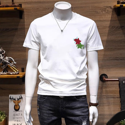 Camiseta Retro de Algodón para Hombre Talla Grande Verano - Image 12
