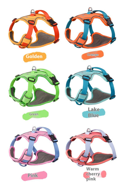 Arnés Pectoral Anti Deslizante para Mascotas Grandes con Cuerda de Tracción - Image 66