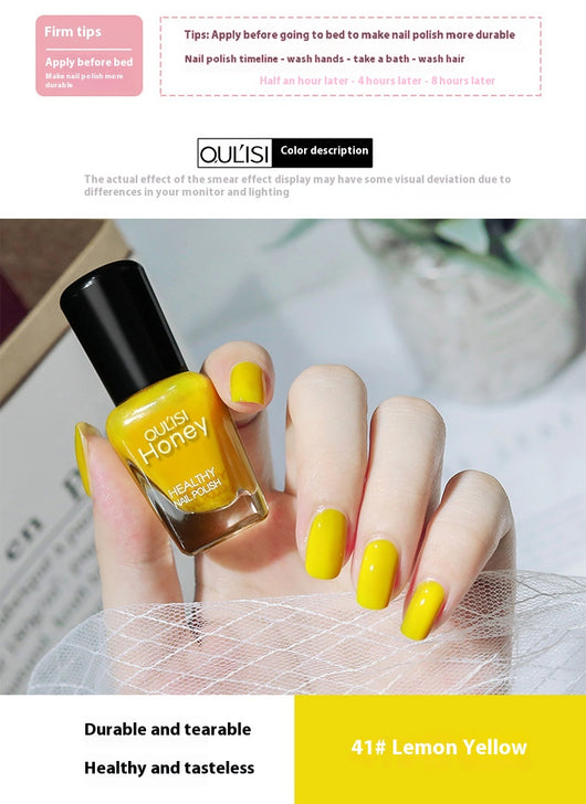 Esmalte de Uñas Amarillo Limón Despegable sin Horno - Image 9