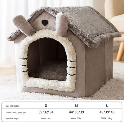 Cama Acogedora para Mascotas Pequeñas - Casa Perro Gato 4 Estaciones - Image 9