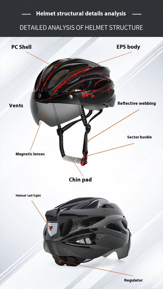 Kit Completo de Protección para Ciclismo: Casco, Cinturón y Gafas - Image 36
