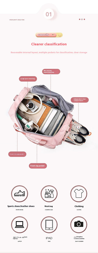 Bolsa de Viaje Multifuncional de Gran Capacidad para Mujeres - Image 42