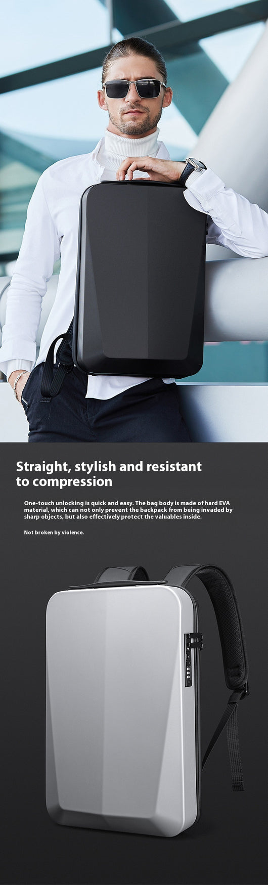 Mochila Ejecutiva Rígida para Laptop con Protección Total - Image 10
