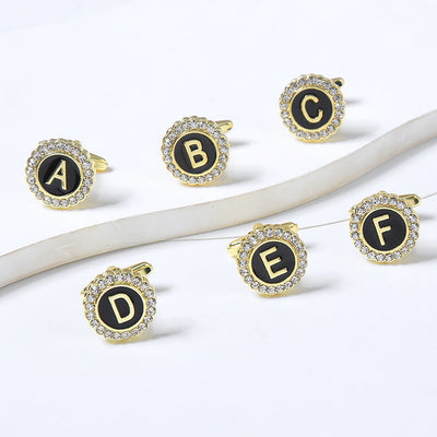 Gemelos Franceses de Diamante Redondo con 26 Letras para Hombre - Image 49