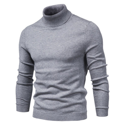 Suéter Cuello Alto Slim Fit Básico para Hombre - Abrigo Casual Invierno - Image 21