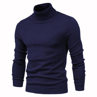 Suéter Cuello Alto Slim Fit Básico para Hombre - Abrigo Casual Invierno - Image 23
