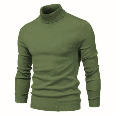 Suéter Cuello Alto Slim Fit Básico para Hombre - Abrigo Casual Invierno - Image 25