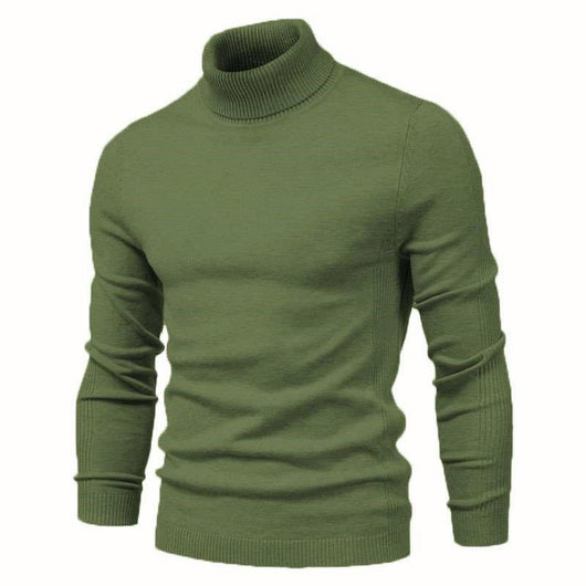 Suéter Cuello Alto Slim Fit Básico para Hombre - Abrigo Casual Invierno - Image 25
