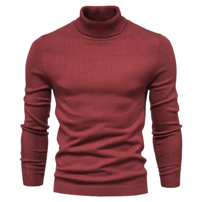 Suéter Cuello Alto Slim Fit Básico para Hombre - Abrigo Casual Invierno - Image 35