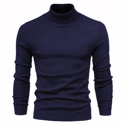 Suéter Cuello Alto Slim Fit Básico para Hombre - Abrigo Casual Invierno - Image 36