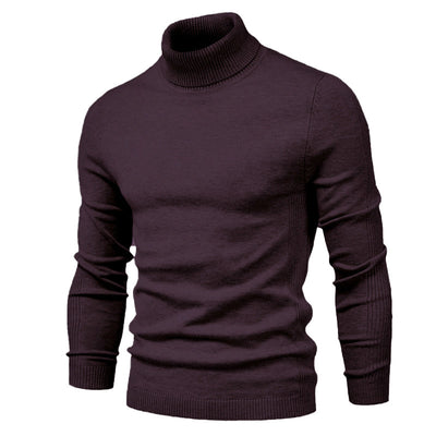 Suéter Cuello Alto Slim Fit Básico para Hombre - Abrigo Casual Invierno - Image 37