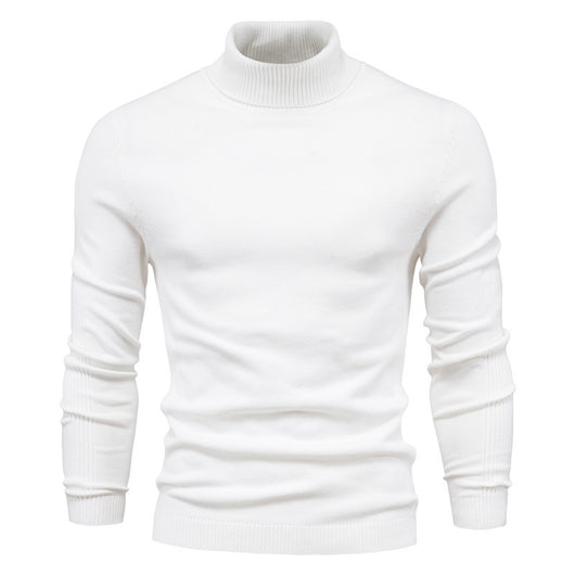 Suéter Cuello Alto Slim Fit Básico para Hombre - Abrigo Casual Invierno - Image 38