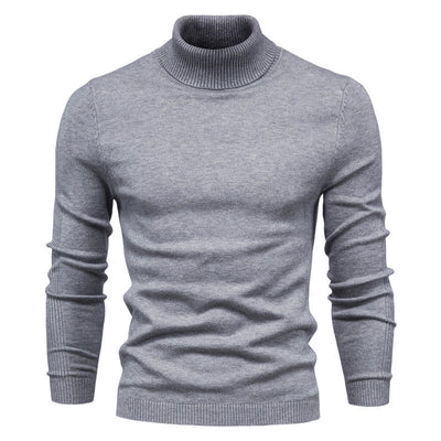 Suéter Cuello Alto Slim Fit Básico para Hombre - Abrigo Casual Invierno - Image 39