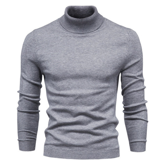 Suéter Cuello Alto Slim Fit Básico para Hombre - Abrigo Casual Invierno - Image 39