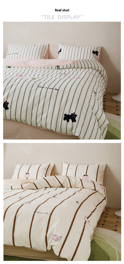 Juego de Cama 4 Piezas 100% Algodón con Estampado - Image 55