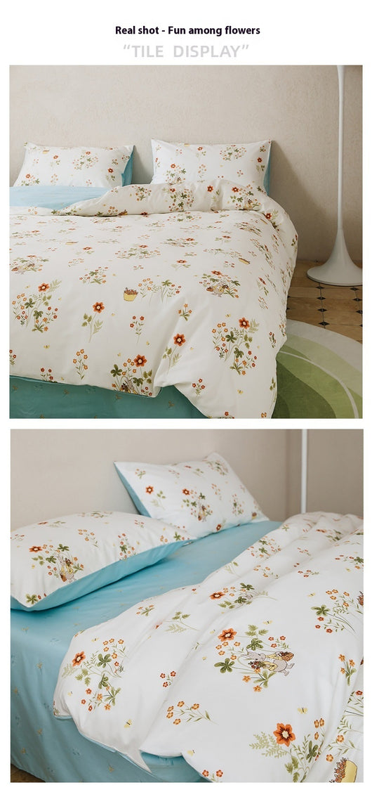 Juego de Cama 4 Piezas 100% Algodón con Estampado - Image 56