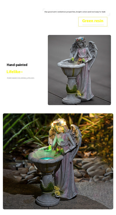 Ángel Luminoso Solar para Jardín - Artesanía en Resina - Image 7