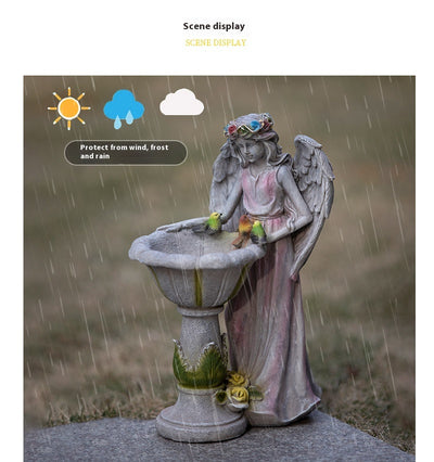 Ángel Luminoso Solar para Jardín - Artesanía en Resina - Image 11
