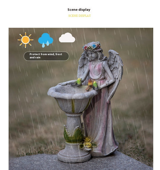 Ángel Luminoso Solar para Jardín - Artesanía en Resina - Image 11