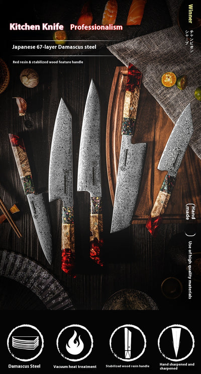 Cuchillo de Chef Damasco Acero Inoxidable Multiusos Profesional - Image 38