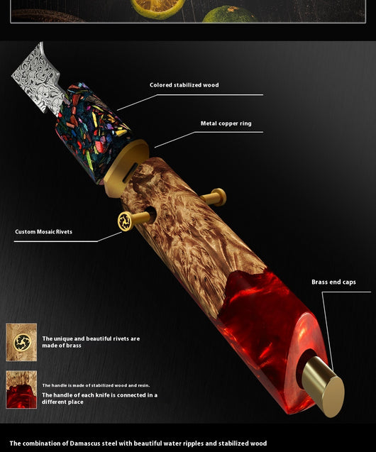 Cuchillo de Chef Damasco Acero Inoxidable Multiusos Profesional - Image 44