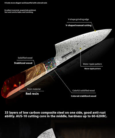 Cuchillo de Chef Damasco Acero Inoxidable Multiusos Profesional - Image 45