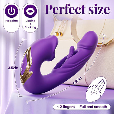 Vibrador 3 en 1 con Función de Succión y Lengua Estimuladora - Image 21