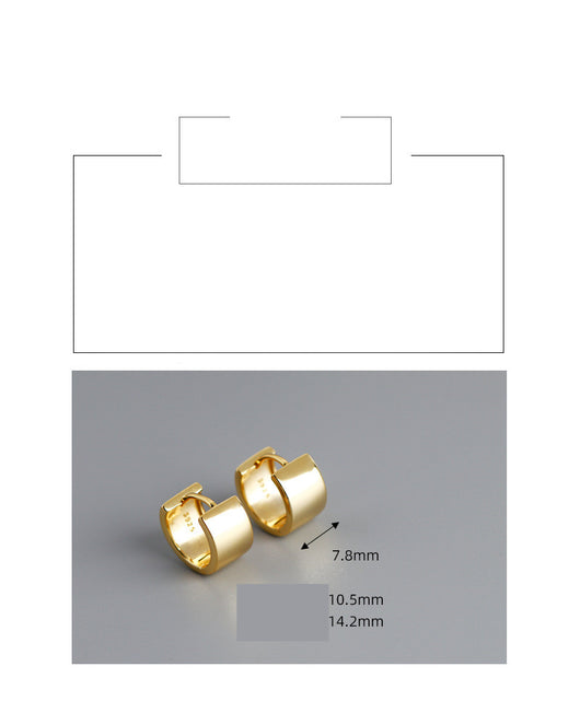 Aros de Plata Pura Minimalistas con Diseño de Cara Ancha - Image 10