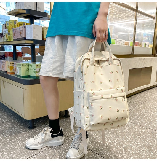 Mochila Escolar Estilo Coreano con Flores para Niñas - Primaria y Secundaria - Image 31