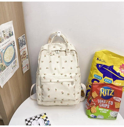 Mochila Escolar Estilo Coreano con Flores para Niñas - Primaria y Secundaria - Image 34
