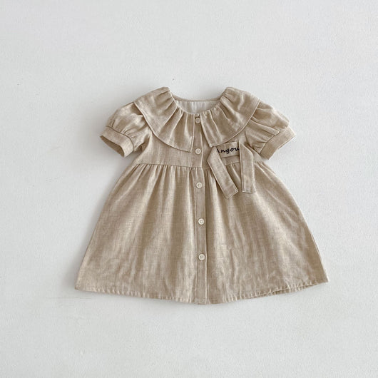 Vestido Romper para Bebé de Algodón y Lino con Cuello Bebé - Image 41
