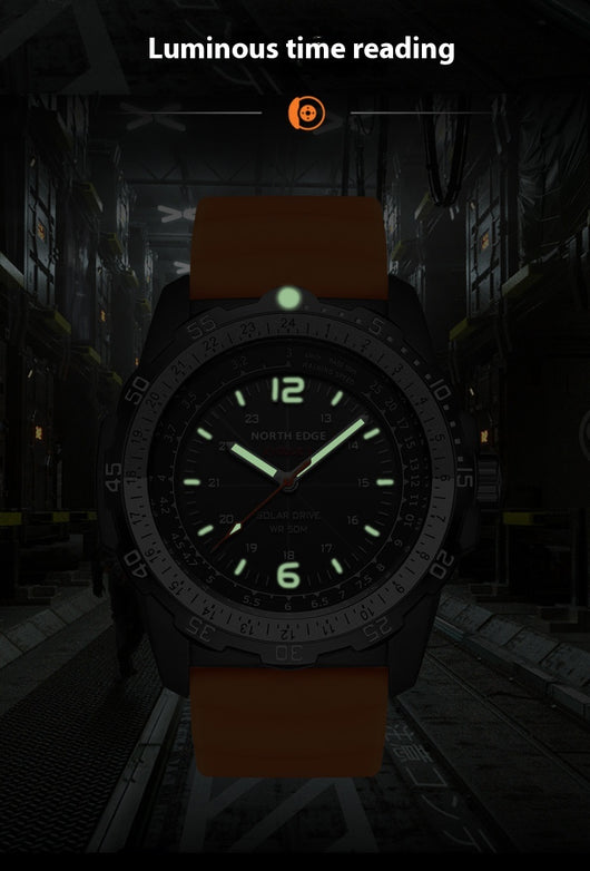 Reloj Deportivo Solar Resistente al Agua con Medidor de Velocidad y Luz Nocturna - Image 10