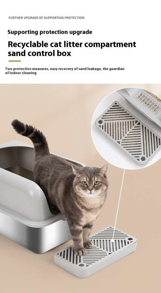 Arenero para Gatos Reforzado Higiénico con Bandeja Extraíble Antiderrames - Image 41