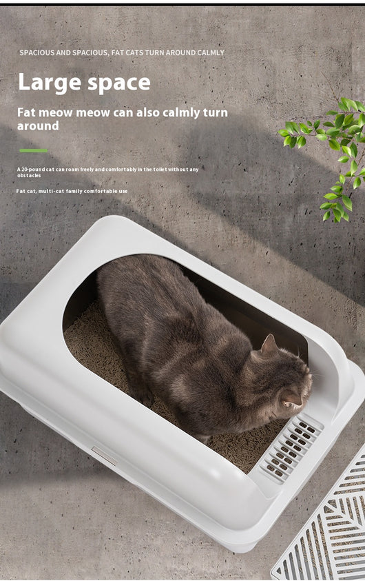 Arenero para Gatos Reforzado Higiénico con Bandeja Extraíble Antiderrames - Image 44
