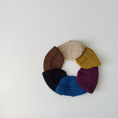 Gorro Tejido para Bebé con Puños Acanalados en Colores Sólidos - Image 21
