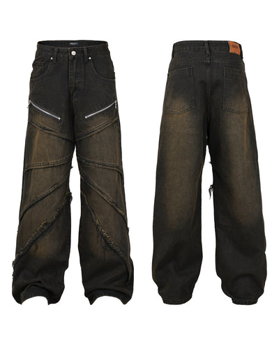Jeans Rectos con Costuras Deconstruidas y Borde Plisado - Image 24