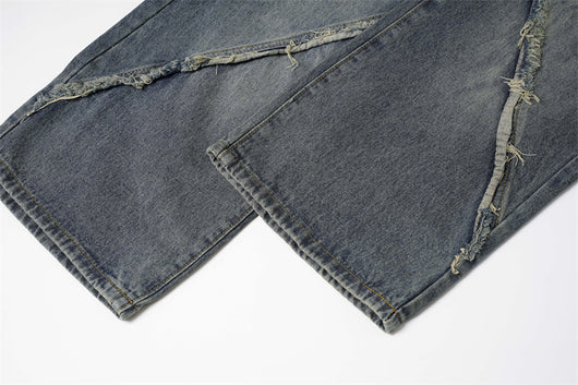 Jeans Rectos con Costuras Deconstruidas y Borde Plisado - Image 34