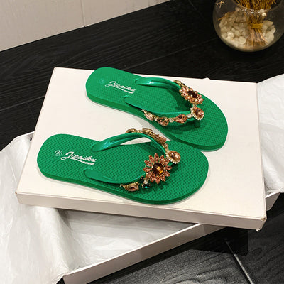 Sandalias de Playa Verano con Diamantes - Chanclas Elegantes de Alto Grado - Image 24
