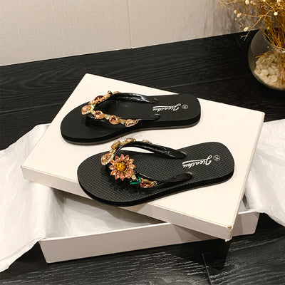 Sandalias de Playa Verano con Diamantes - Chanclas Elegantes de Alto Grado - Image 34