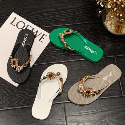 Sandalias de Playa Verano con Diamantes - Chanclas Elegantes de Alto Grado - Image 36