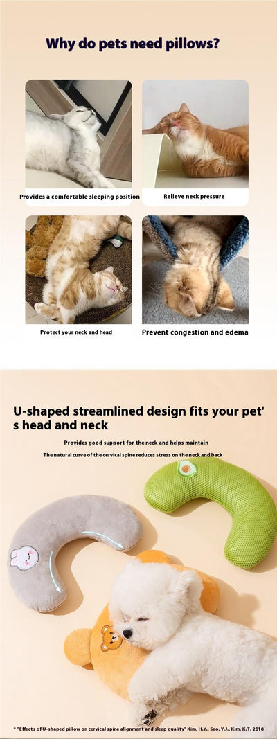 Almohada en Forma de U para Gatos - Transpirable y Compacta - Image 9