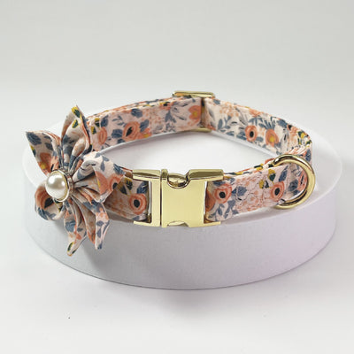 Collar Correa para Perro Mediano y Grande con Letras Personalizadas y Diseño Floral Metálico - Image 25