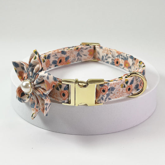 Collar Correa para Perro Mediano y Grande con Letras Personalizadas y Diseño Floral Metálico - Image 25