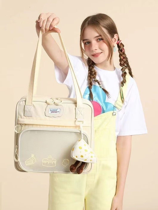 Bolsa Escolar de Gran Capacidad Estilo Japonés Minimalista para Estudiantes - Image 17